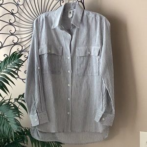 Black and white blouse